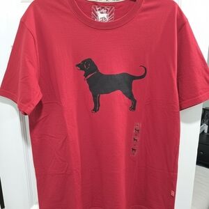 The Black Dog Red T-Shirt with Black Graphic
